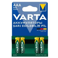 Varta 56703 Power 800mAh AAA Şarj Edilebilir İnce Kalem Pil 4'lü Paket