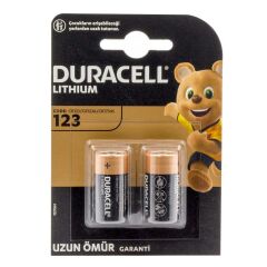 Duracell CR123A 3V Lityum Pil 2'li Paket
