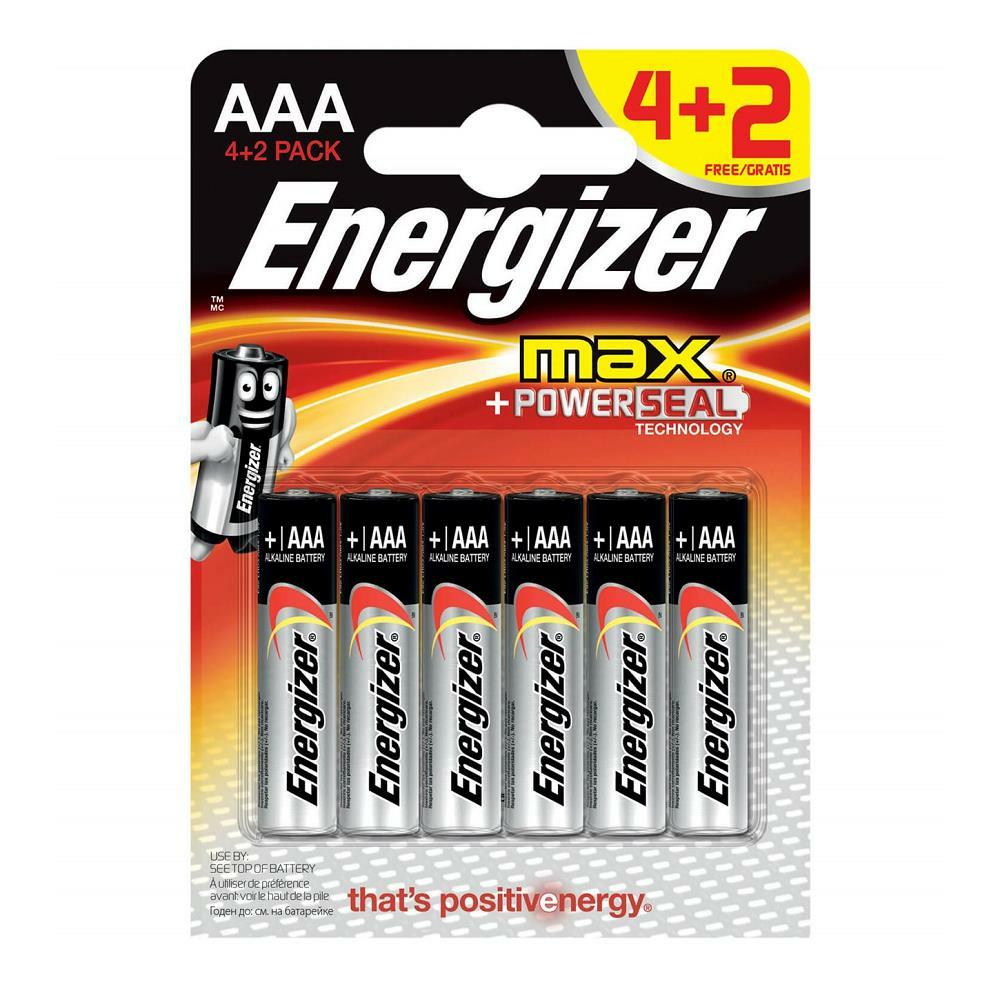 Energizer Alkalin Max AAA Kalem Pil 4+2'li Paket