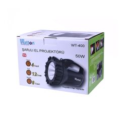 Watton WT-400 Şarj Edilebilir Projektör Fener