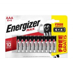 Energizer Alkalin Max AAA İnce Kalem Pil 6+4'lü Paket