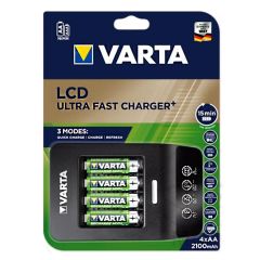 Varta 57685 LCD Ultra Fast Pil Şarj Aleti - 4x AA 2100Mah