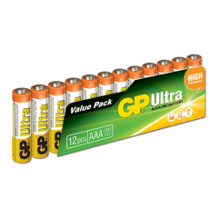 GP Ultra Alkalin AAA İnce Kalem Pil 12'li Paket