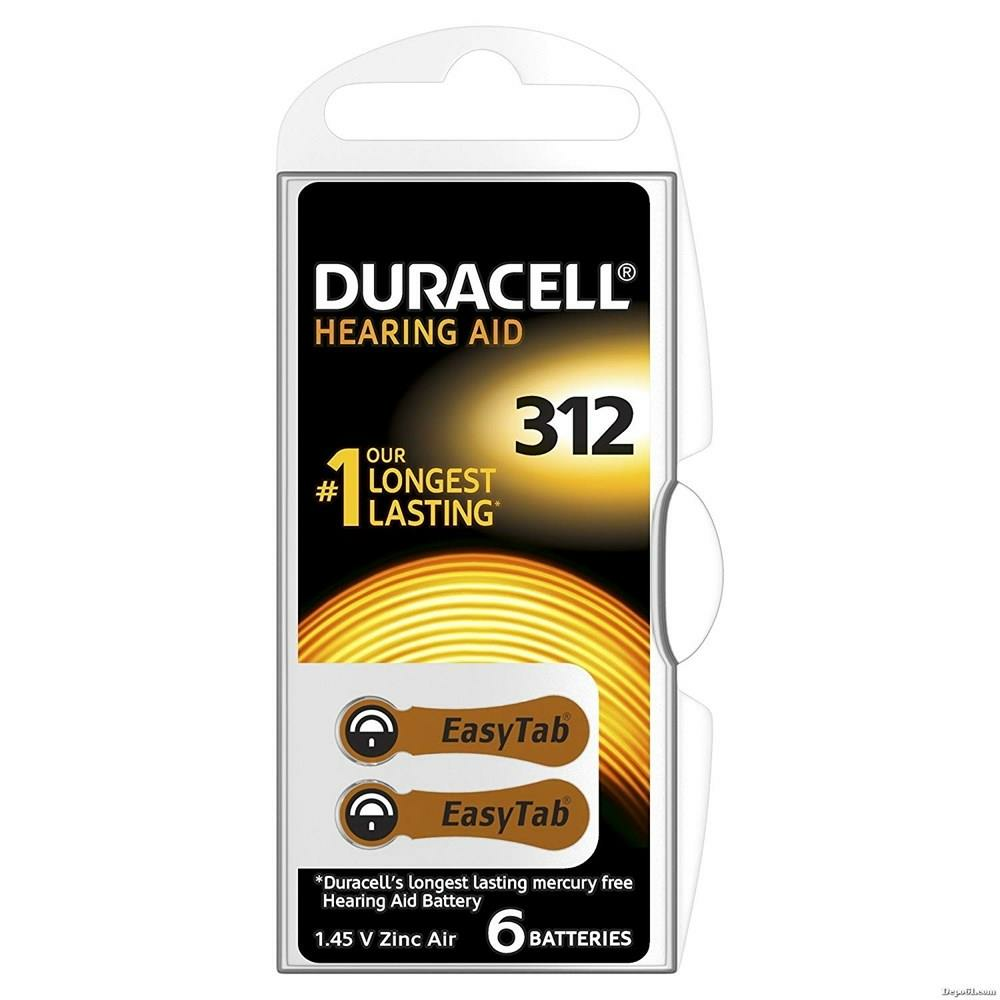 Duracell Activair 312 Numara İşitme Cihazı Pili 6'lı Paket