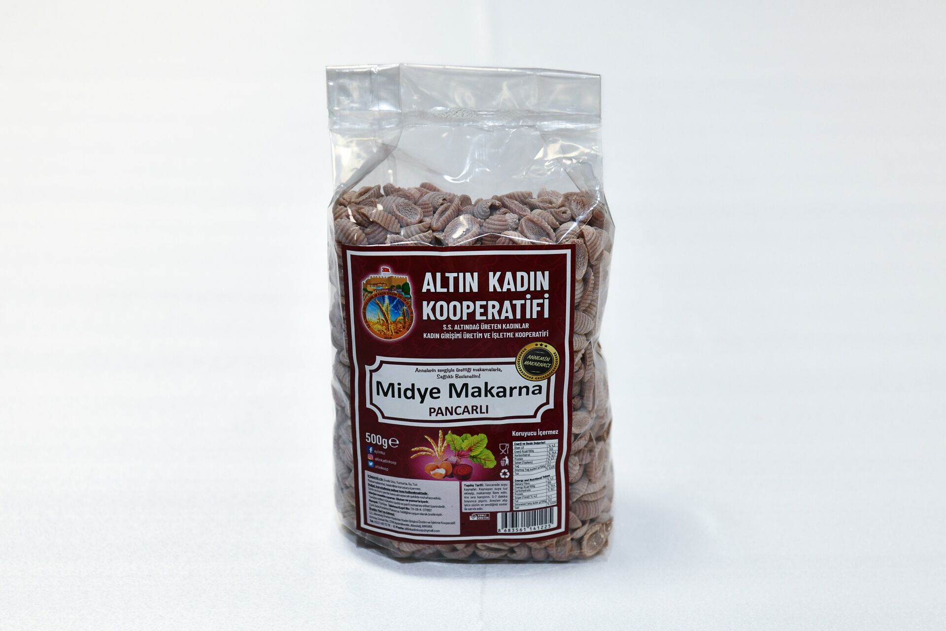 ALTINKADIN KOOP. MİDYE MAKARNA PANCARLI 500GR (ADET)