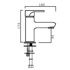 Alesta Lavabo Bataryası Aç Kapa Lavabo Musluğu Banyo Lavabo Bataryası