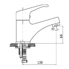 Ardıç Lavabo Bataryası Aç Kapa Banyo Lavabo Musluğu