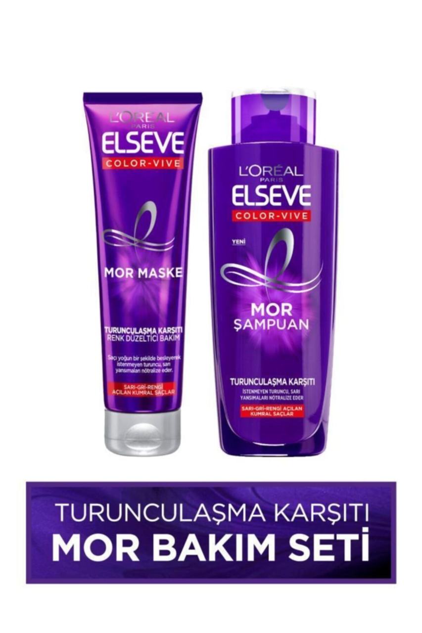 Elseve Color - Vive Silver Mor Şampuan 200 ml + Maske 150 ml