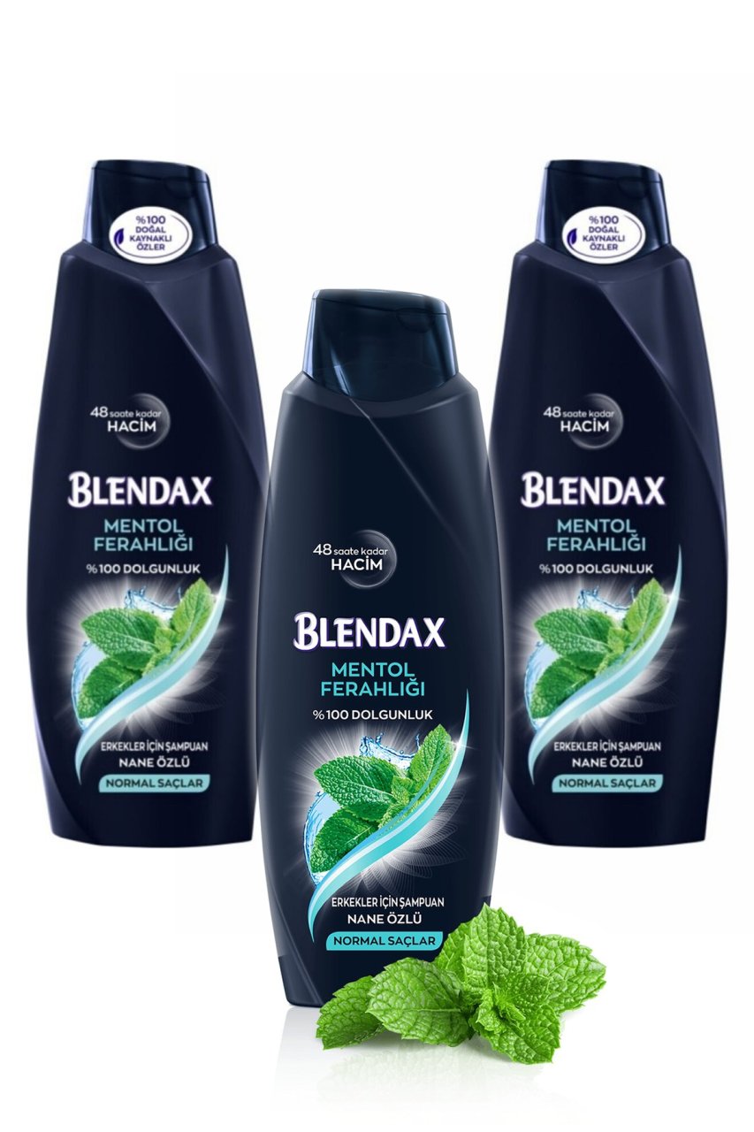 Blendax Erkek Mentol Ferahlığı Şampuan 500  ml x 3 Adet