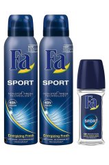 Fa Deodorant Sport 150ml x 2 adet+Roll-on Sport 50ml
