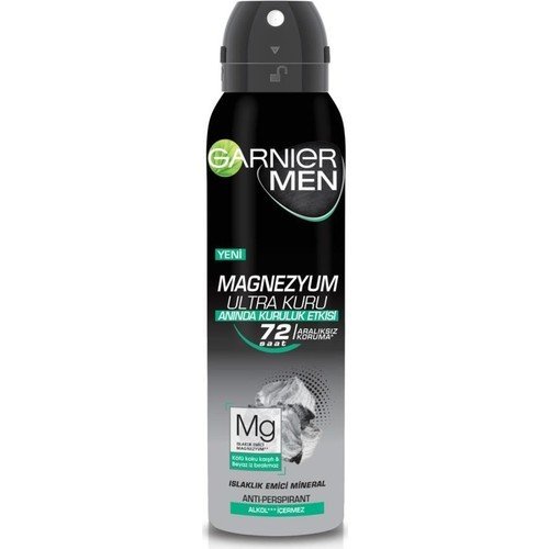 Garnier Men Magnezyum Ultra Kuru Sprey Deodorant 150 ml