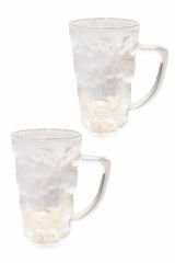 Buzul Desen Cam 2li Kupa Bardak Meşrubat Bardağı Kahve Bardağı 325ml 2 Adet