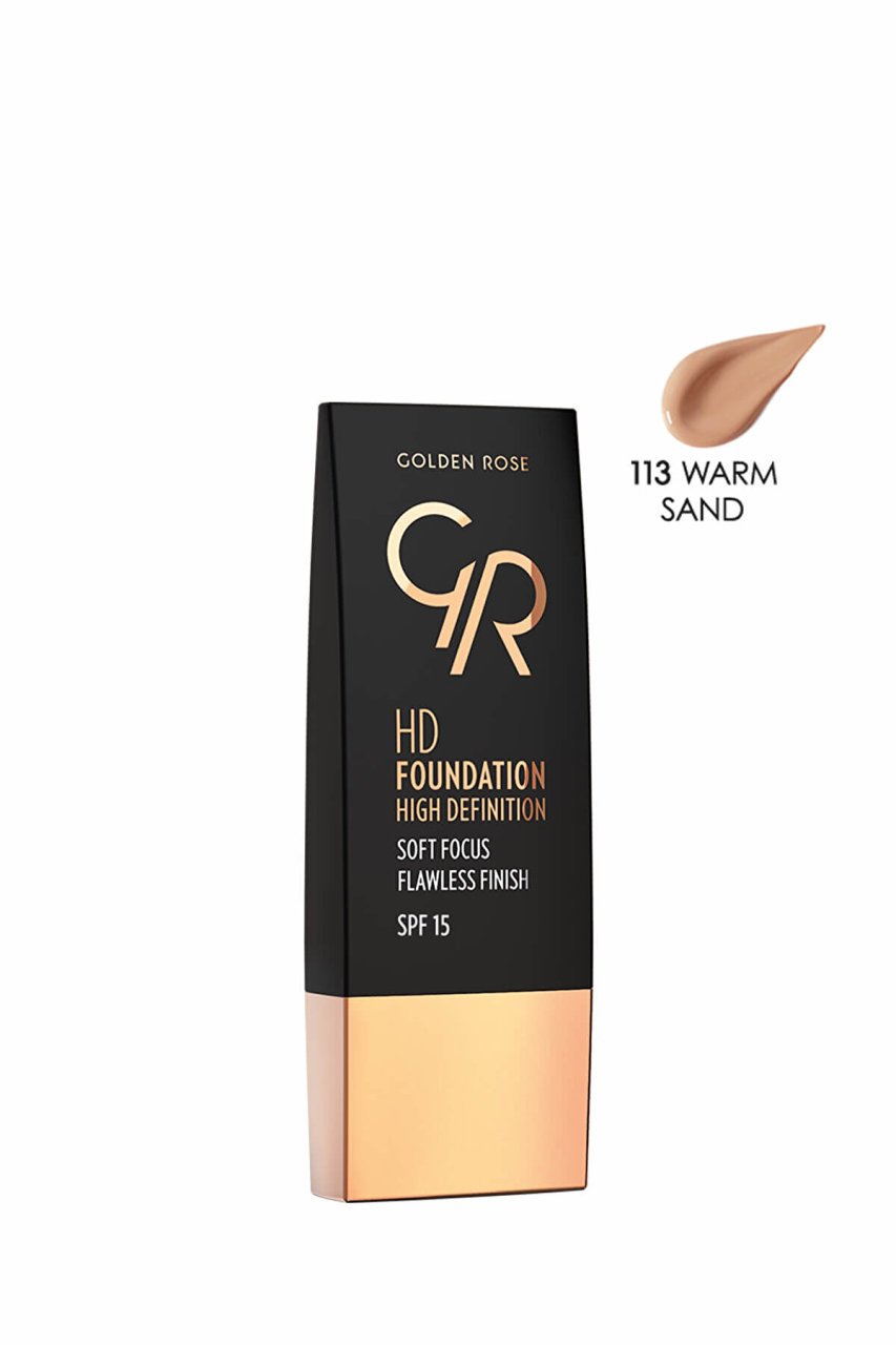 Golden Rose Fondöten - HD Foundation High Definition 113 Warm Sand 8691190832636 PGHD