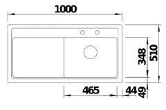 Nuevo Crea Xl 6s Seramik Tek Gözlü SağDamlalıklı Evye  Siyah