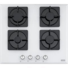Franke Cam Ocak, 4 Gözlü, Gaz Emniyetli,Döküm Izgaralı Ocak Glass Lınear Square Fhns 604 4G Wh C Beyaz Cam