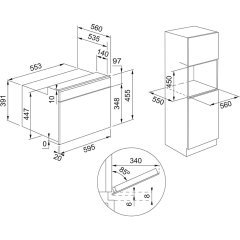 Franke Kombi Mikrodalga, 8 Programlı, Dönerek Pişirme Programı, Ankastre, 40 lt İç Hacimli, Siyah Cam, 45 Cm, Inox Renk, FSM 45 MW XS