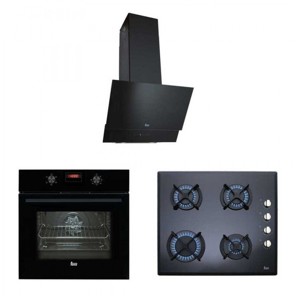 TEKA CHEF 5 SİYAH CAM ANKASTRE SET