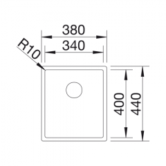 BLANCO CLARON 340 - IF  Paslanmaz Çelik Evye