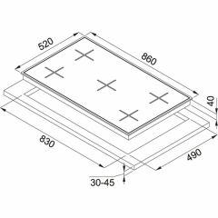 Franke Smart Linear 90 Cm Beyaz Cam 4 Lü Ankastre Set