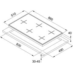 Franke Smart Linear 90 Cm İnox 4 Lü Ankastre Set