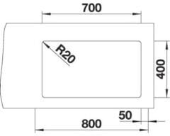 BLANCO ETAGON 700-U  Kahve Evye