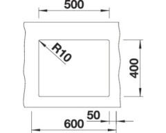 BLANCO SUBLINE 500 - U  Beyaz Evye
