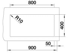 BLANCO SUBLINE 800 - U  Alu Metalik Evye