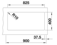 BLANCO SUBLINE 480/320-U  Siyah Evye