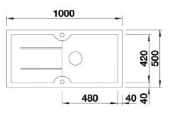 Nuevo Sonas Xl 6s Seramik 1,5 Gözlü İki Yönlü Damlalıklı Evye Kristal Beyaz