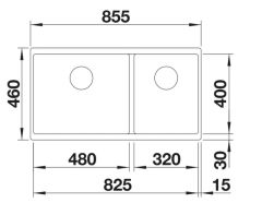 BLANCO SUBLINE 480/320-U  Soft Beyaz Evye