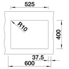 BLANCO SUBLINE 340/160-U Büyük Göz Sol Soft Beyaz Evye