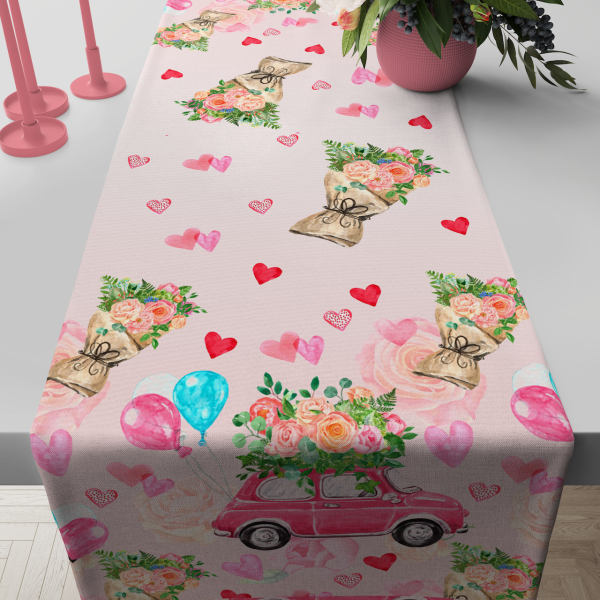 Sevgililer Günü Valentine's Day Temalı Pink Truck Love Runner