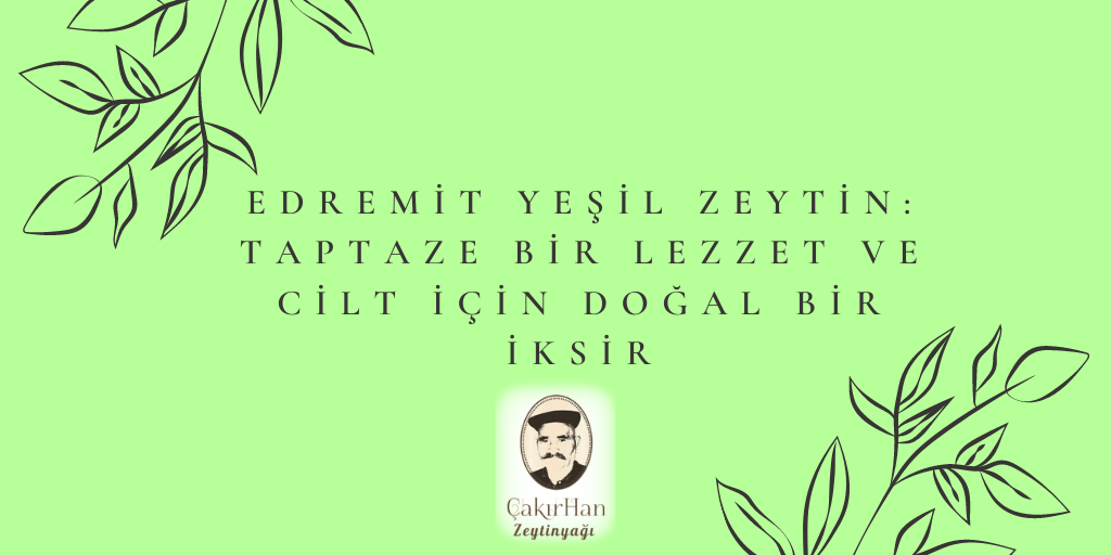 Edremit Yeşil Zeytin: Taptaze Bir Lezzet ve Cilt İçin Doğal Bir İksir