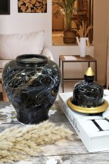 Küp El Yapımı Vazo Mermer Desenli