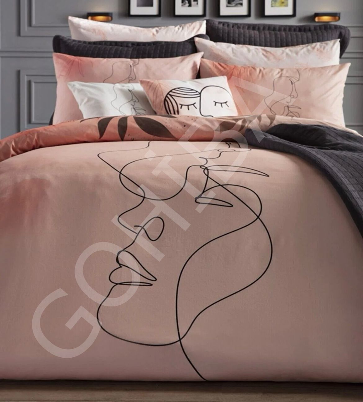 Doqu Home özel aşk tasarımlı nevresim takımı