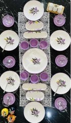 KAHVALTI TAKIMI LAVENDER 23 PARÇA 6 KİŞİ