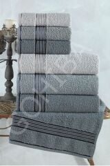 BANYO HAVLUSU SETİ İKİLİ GRİNİN HER TONU YUMUŞAK LÜKS 2Lİ