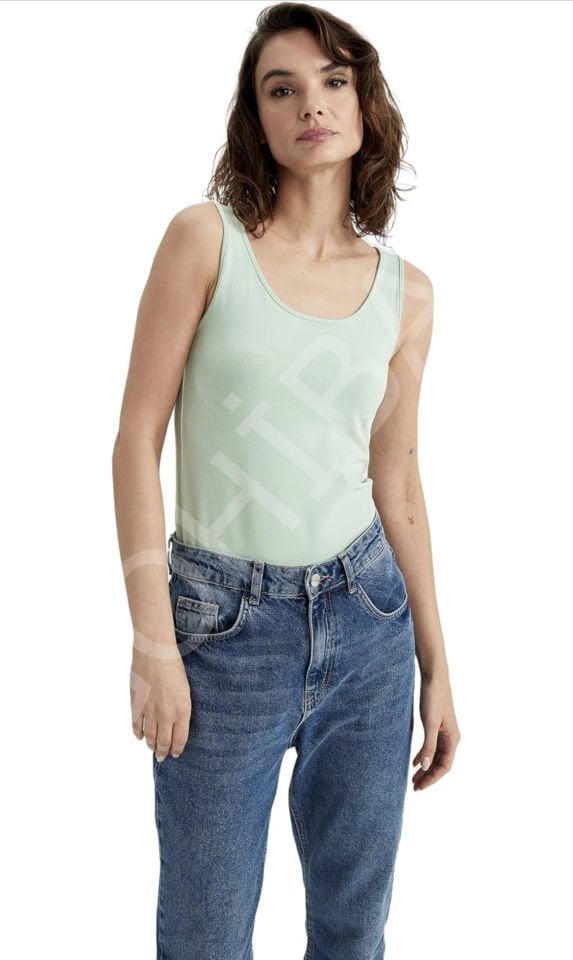 Askılı T-shirt sarı - XL