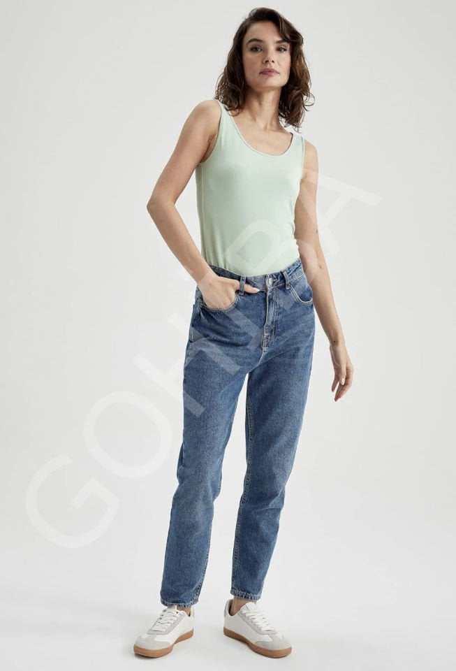 Askılı T-shirt sarı - XL