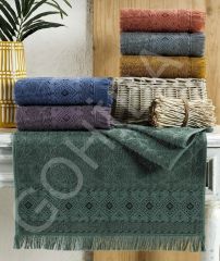 SULTAN SERİSİ %100 PAMUKLU  HAVLU ŞIK 50CM*90CM HARDAL