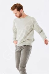 ERKEK SWEATSHIRT BASİC BİSİKLET YAKA L