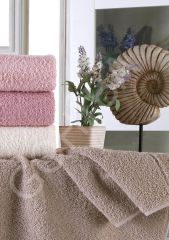 FLORA SERİSİ %100 PAMUKLU  HAVLU ŞIK 50CM*90CM krem