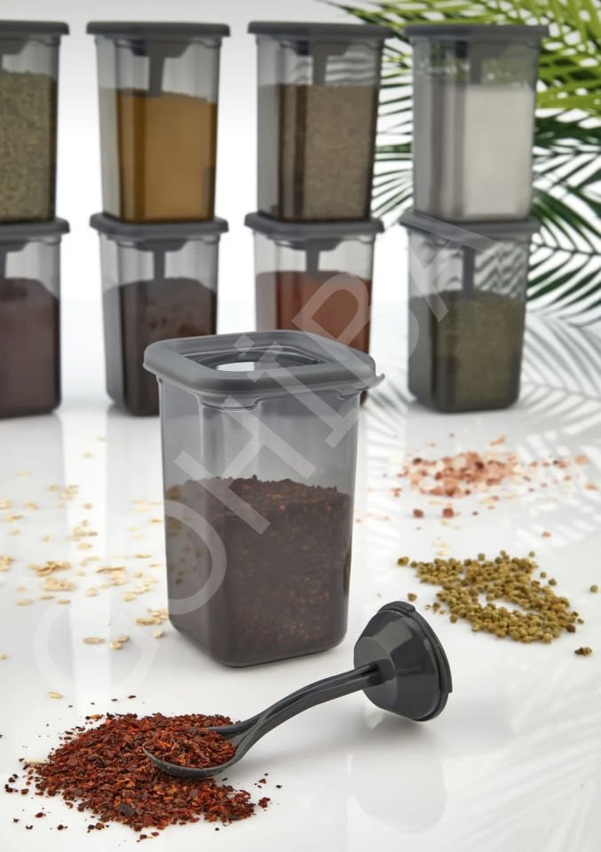 Kapaklı Baharat Saklama Kapları
