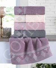 50CM*90CM HAVLU SETİ ÖZEL DESENLİ krem