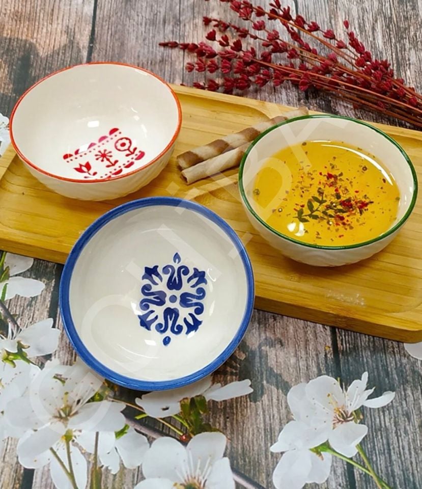 SERAMİK TABAK ÇEREZLİK SOSLUK KAHVALTILIK EL YAPIMI HANDMADE