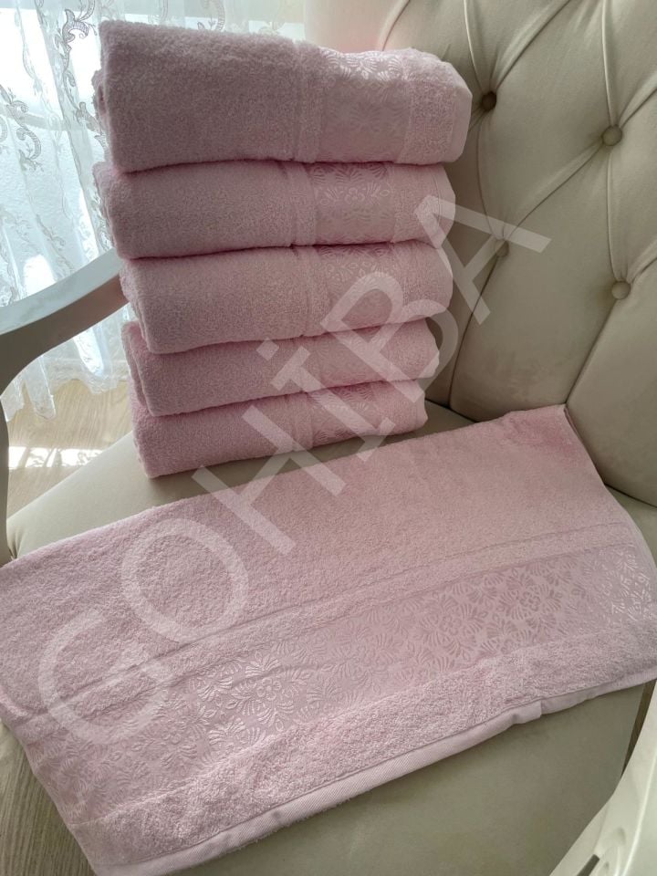 Pembe Festival Pamuklu Şık Banyo Havlusu 70 x 140