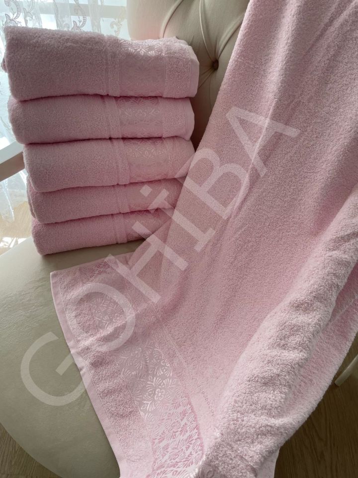 Pembe Festival Pamuklu Şık Banyo Havlusu 70 x 140