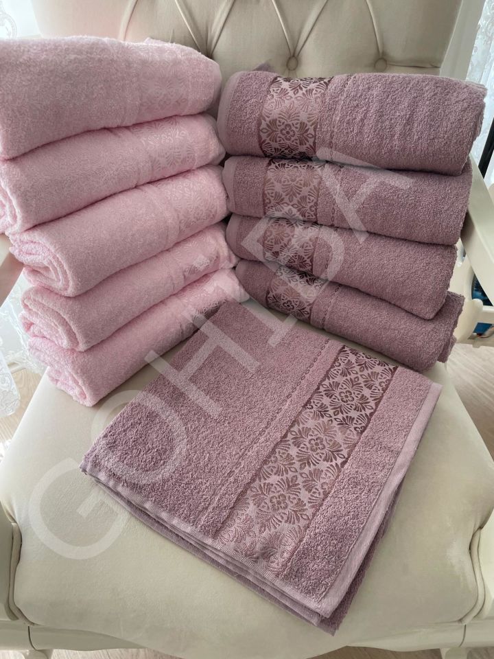 Pembe Festival Pamuklu Şık Banyo Havlusu 70 x 140