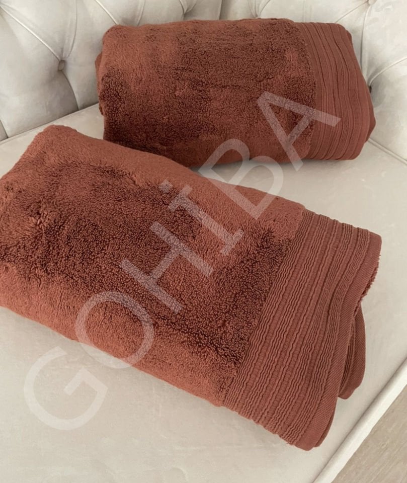 Wellsoft Fluffy Pamuklu Şerit Detaylı Pamuklu Havlu GRİ