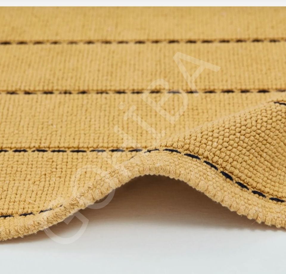 Banyo Kilim Seti Doğal Pamuklu HARDAL